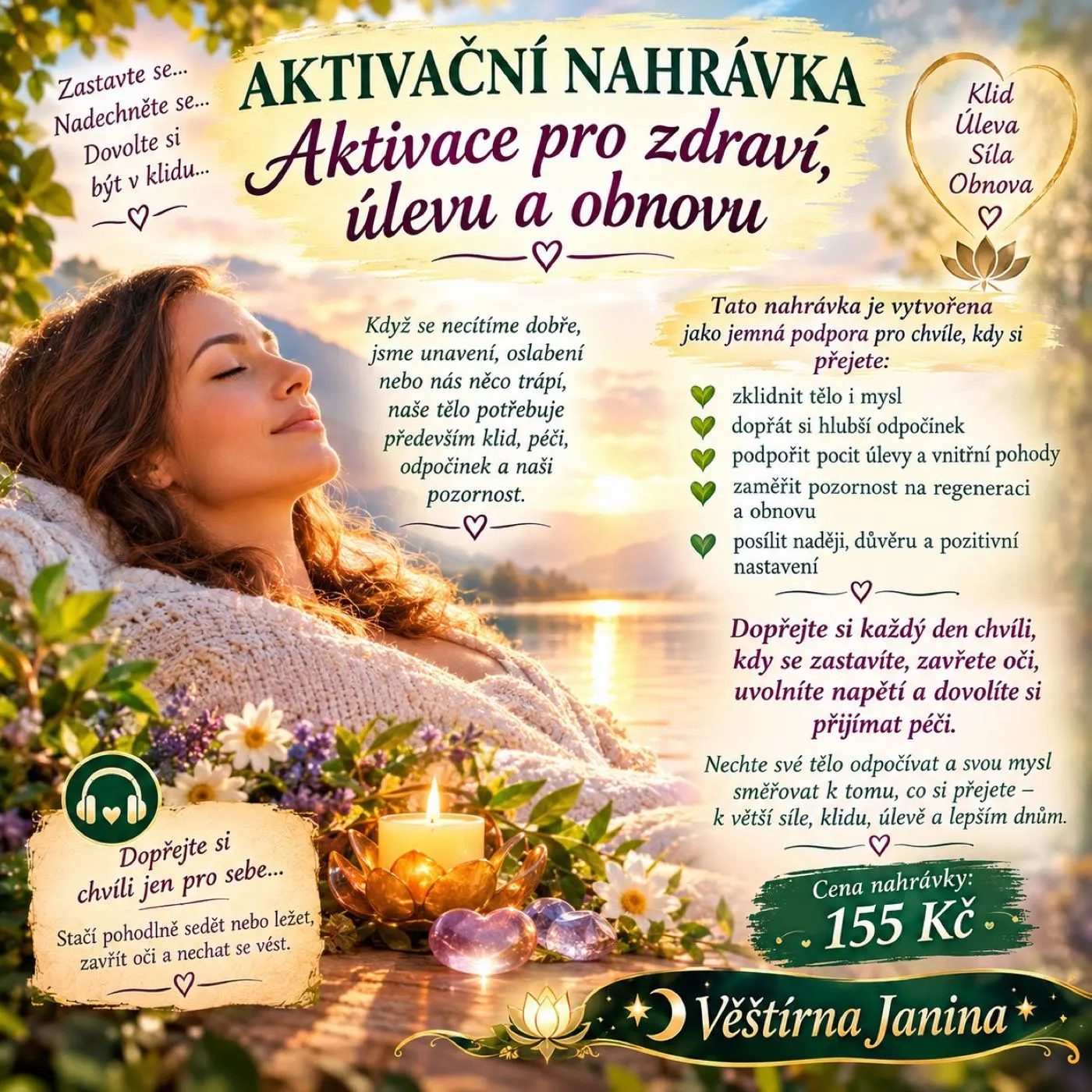 Aktivační nahrávka – Zdraví, úleva a obnova